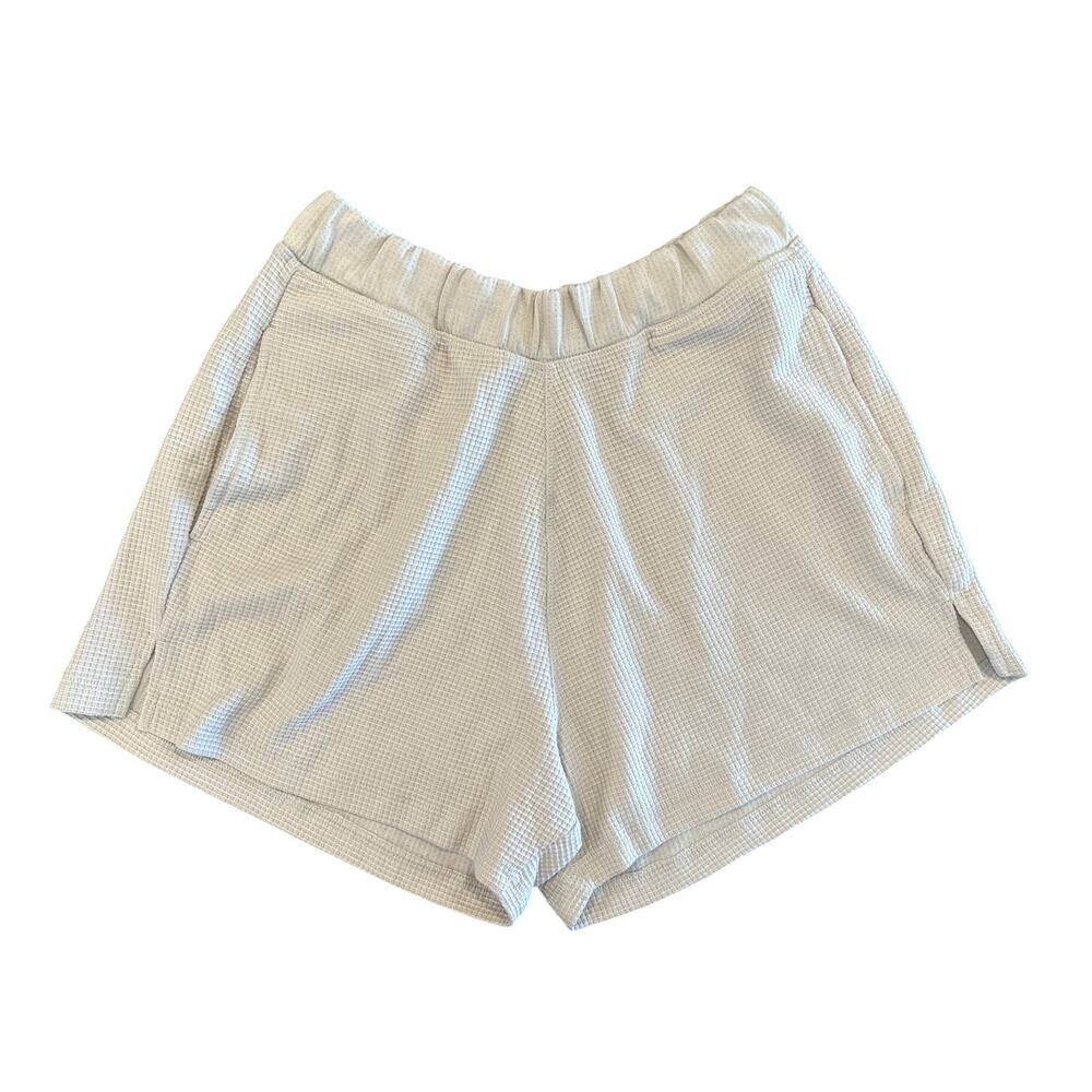 NWOT Gymshark Waffle Knit Athletic Shorts, Tan, Women's Size Small